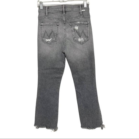 Mother Hustler Cropped Straight Leg Chewed Hem Jeans - Picture 10 of 10